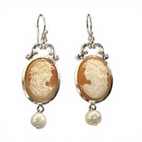 Pendientes Mandile 1922 Mujer Cammei  in Plata Conchiglia 2MORCM38